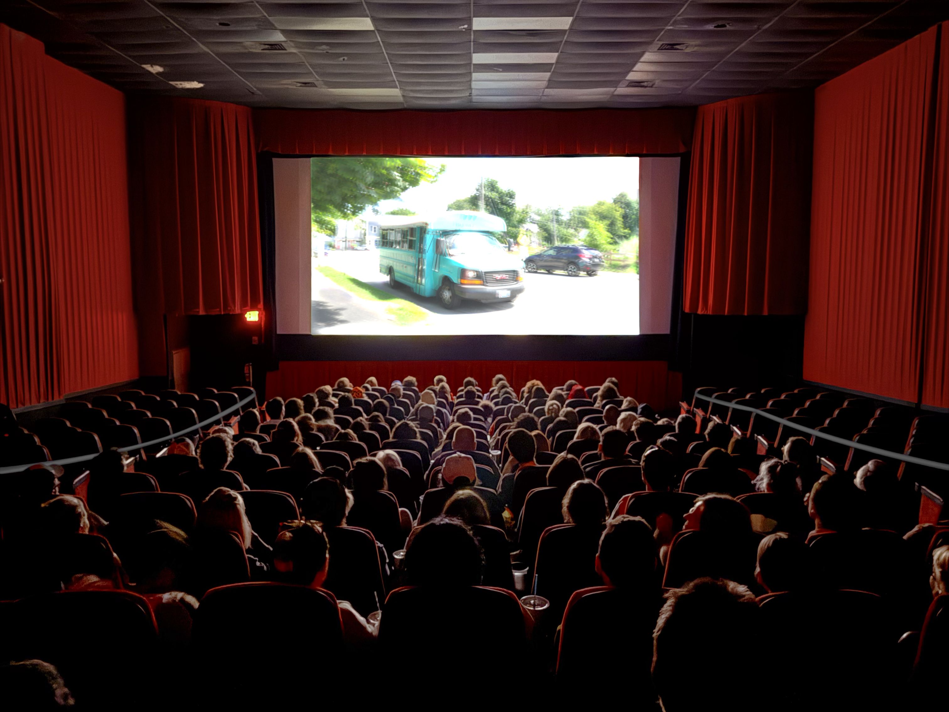 A packed theater at the Nickelodeon Cinemas in Portland, Maine, viewing 'Childish Things' on August 11th.