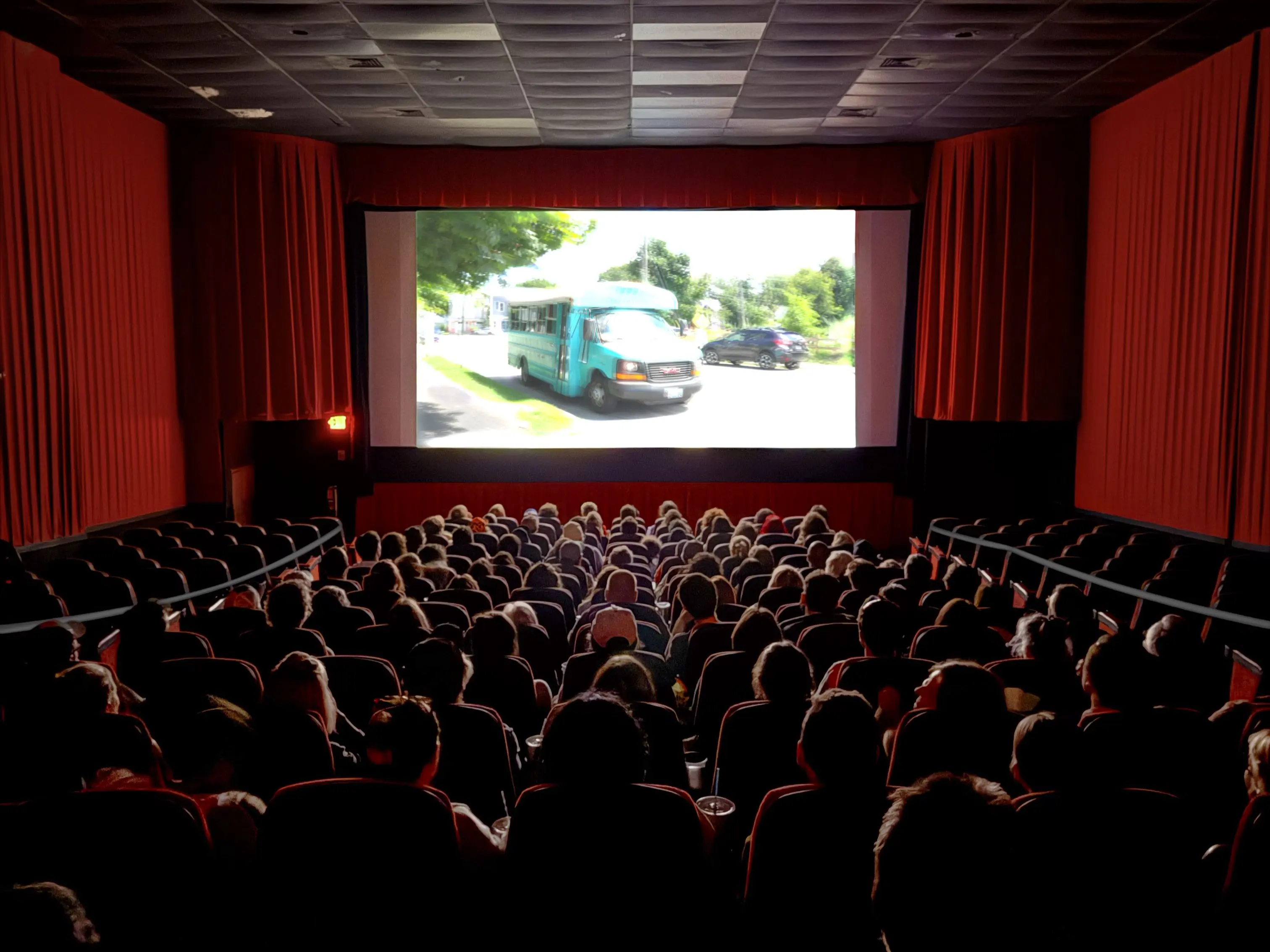 A packed theater at the Nickelodeon Cinemas in Portland, Maine, viewing 'Childish Things' on August 11th.